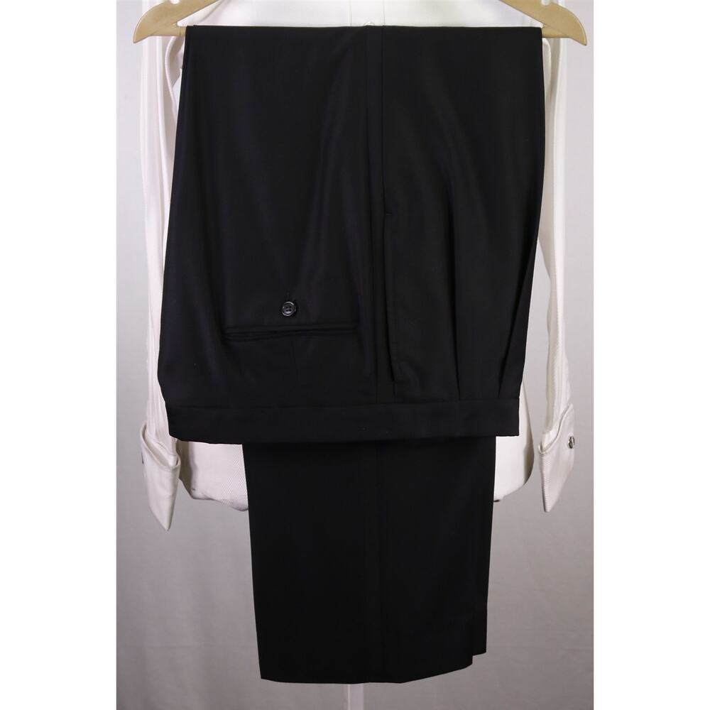 Jos A Bank Signature Black 1-Btn Notch Lapel Formal Tuxedo Dinner Wool Suit 42L - Picture 9 of 9